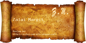 Zalai Margit névjegykártya